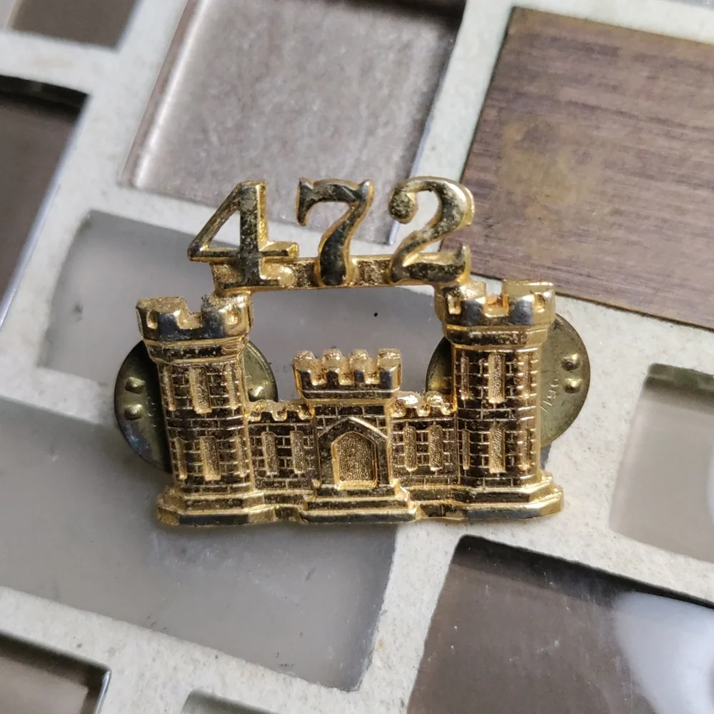 Rare Military Engineer 472 Lapel pin